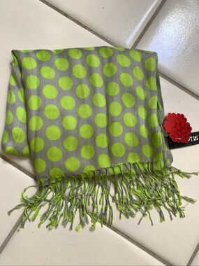 Scarf Lime Green and Gray #casual wear